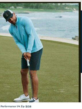 Johnnie-O Motion Performance 1/4 Zip XL-Green Grass